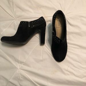 Ladies bootie, tall, dark grey